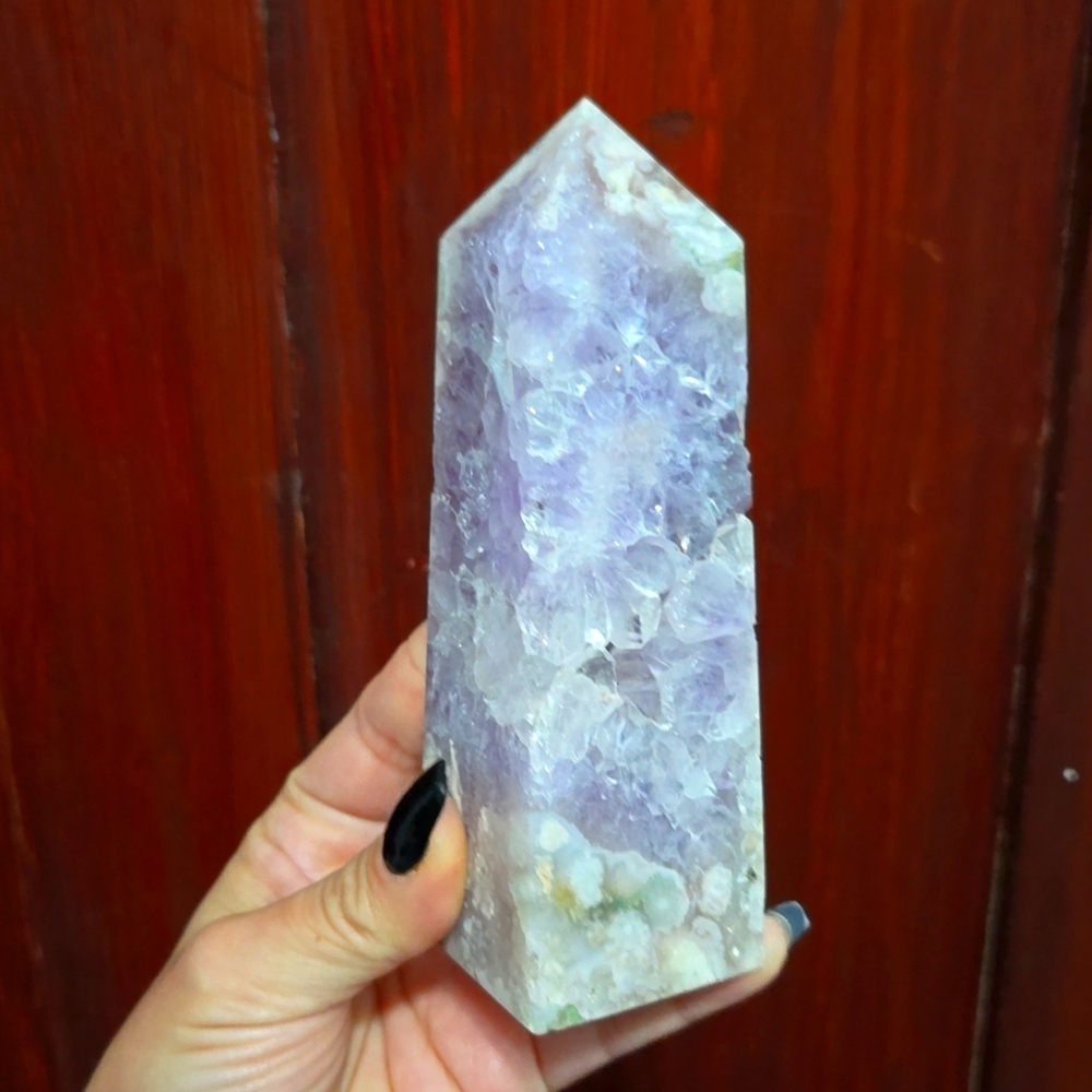 Pink Amethyst Tower ( druzy)